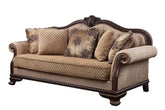 Chateau De Ville Fabric & Espresso Finish Sofa Model 58265 By ACME Furniture